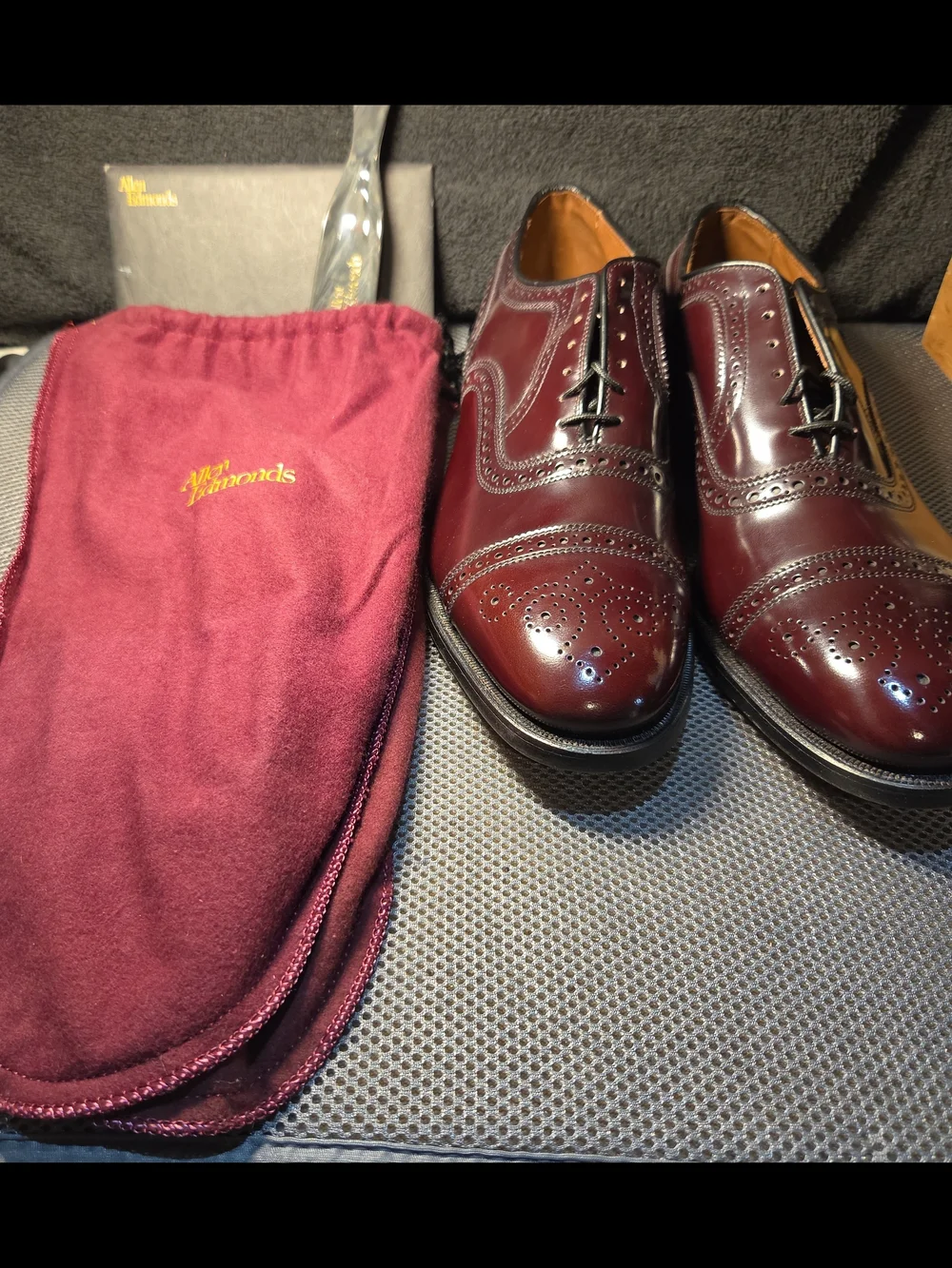 Allen Edmonds Burgundy Leather Wingtip Oxfords
